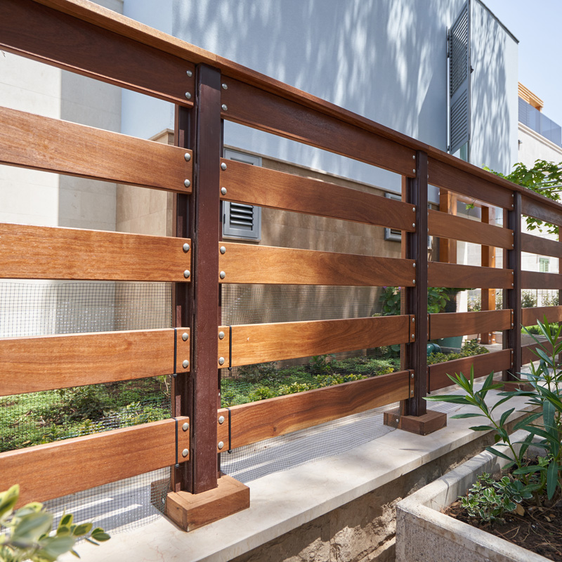 wood panel fence