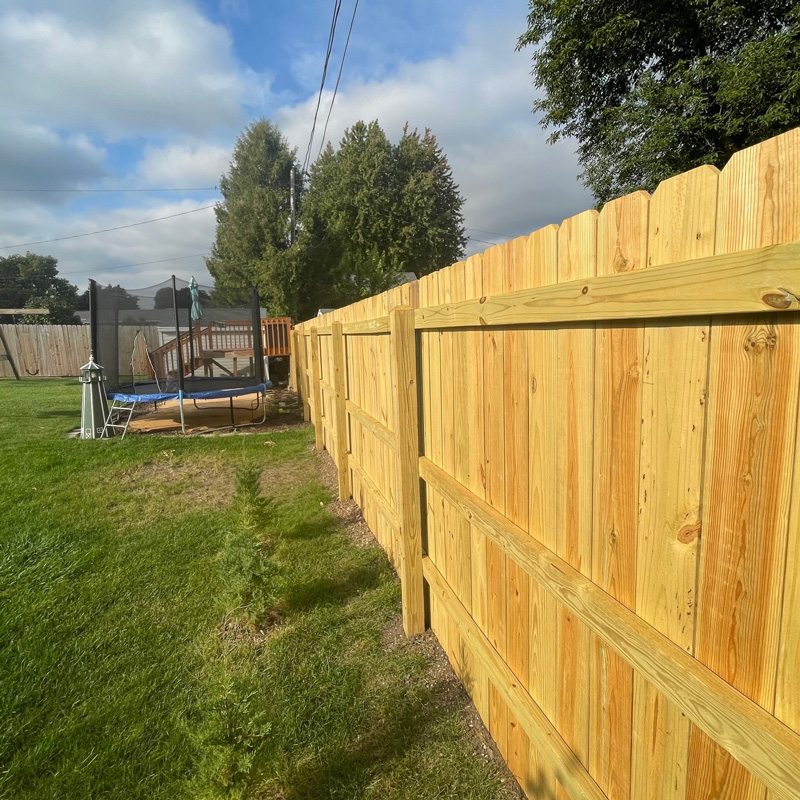 wood privacy fence